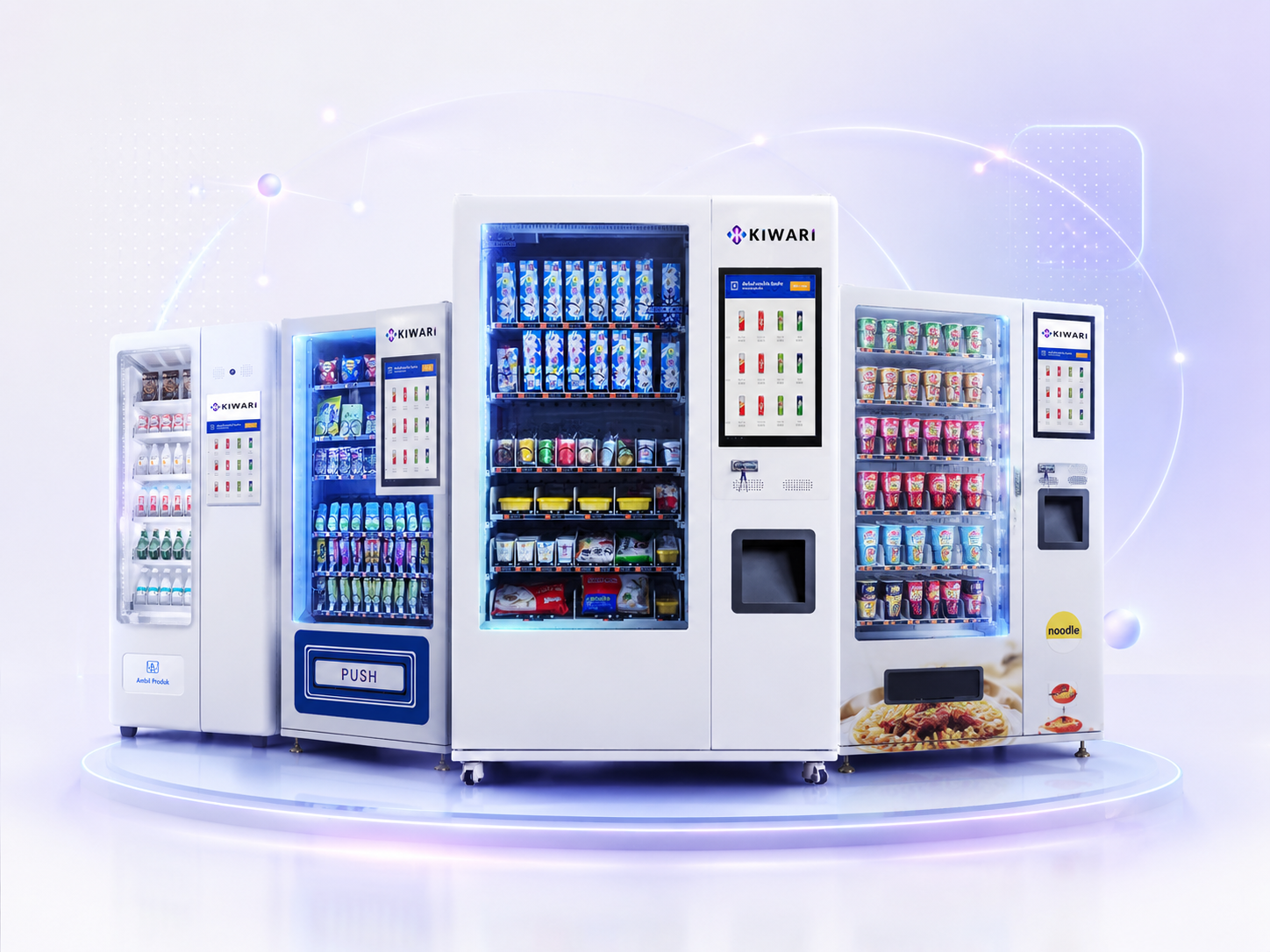 Vendira — Smart Vending Management System: dashboard, machine management, and on-machine kiosk experience